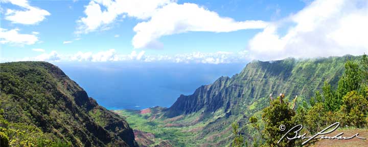 Kauai Hawaii: A Wide Angle View of Kalalau Valley