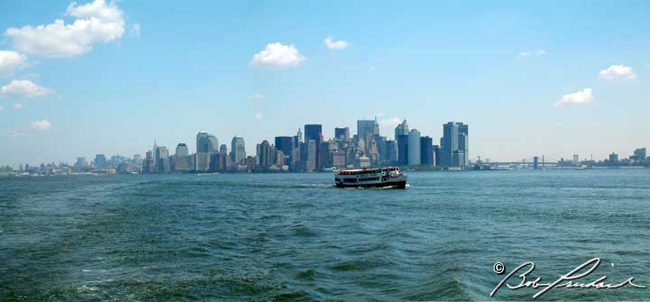 New York City: Bay View of Lower Manhattan Skyline