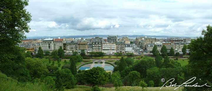 Edinburgh, Scotland: New Town View from Castle Hill
