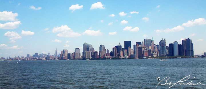 New York City: Lower Manhattan Skyline from the Bay