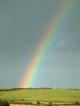 Ireland, County Clare: Rainbow Near Doolin