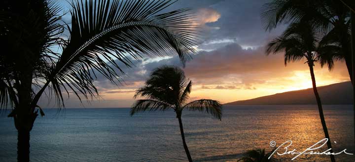 Maui Hawaii: Sugar Beach Sunset Panoramic