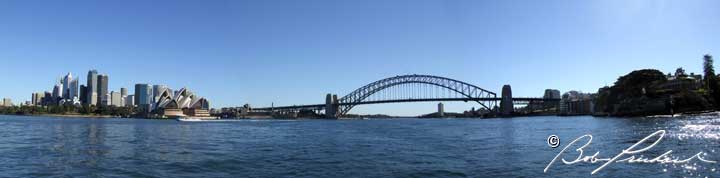 Sydney, Australia: Sydney Harbor View of Bridge, Opera House and Skyline