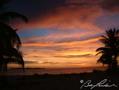 Belize: Northern Caye, Sandbore Caye at Sunrise
