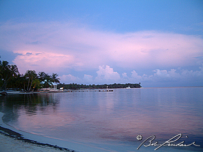 Northern Caye, Belize: West at Sunrise