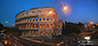 Full Moon Rising Colosseum and Arch Panorama