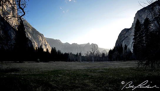 Yosemite Valley At Sundown Panorama