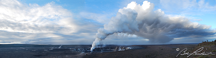 Hawaii: Dawns First Light Tops Kilauea Volcano Smoke